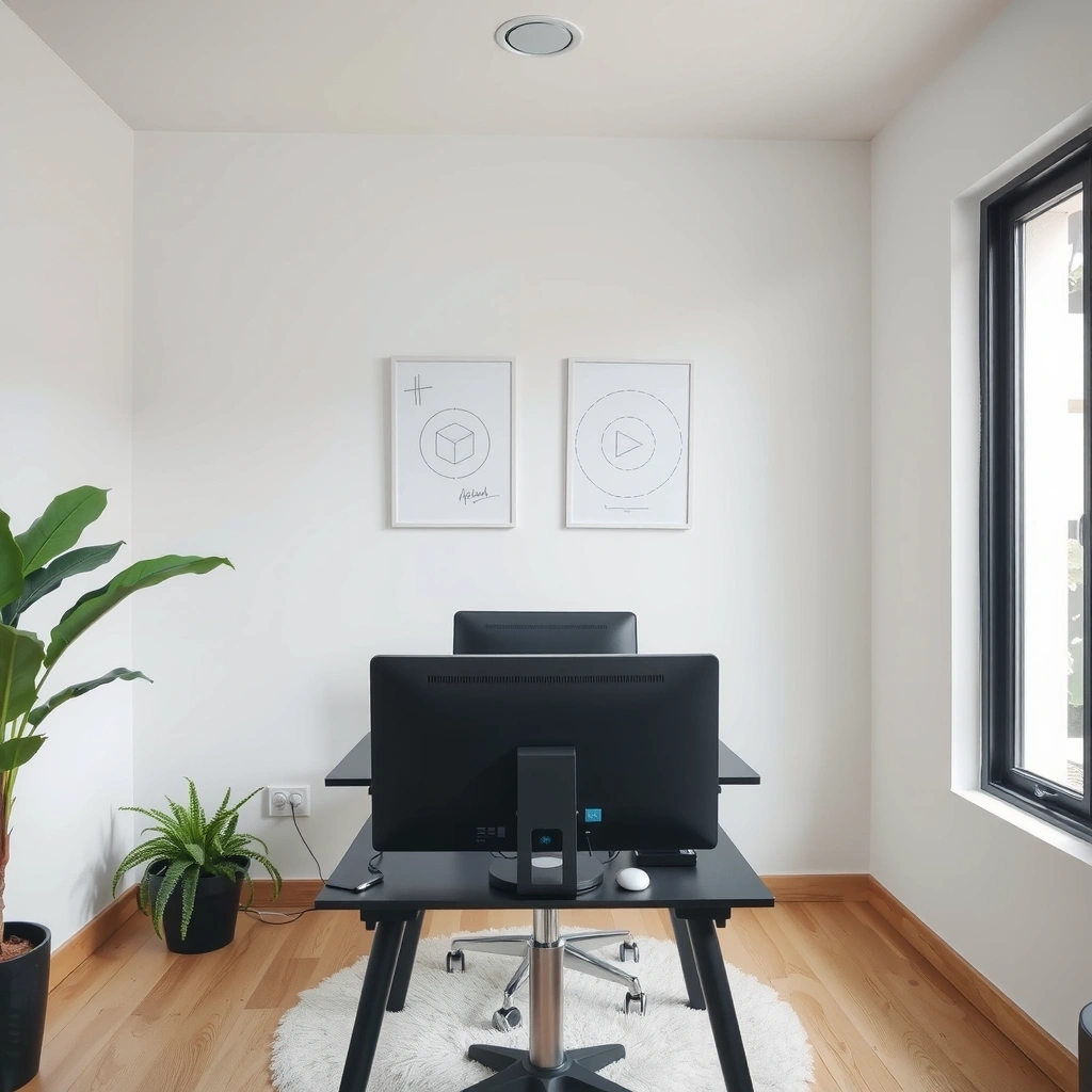 Early office workspace